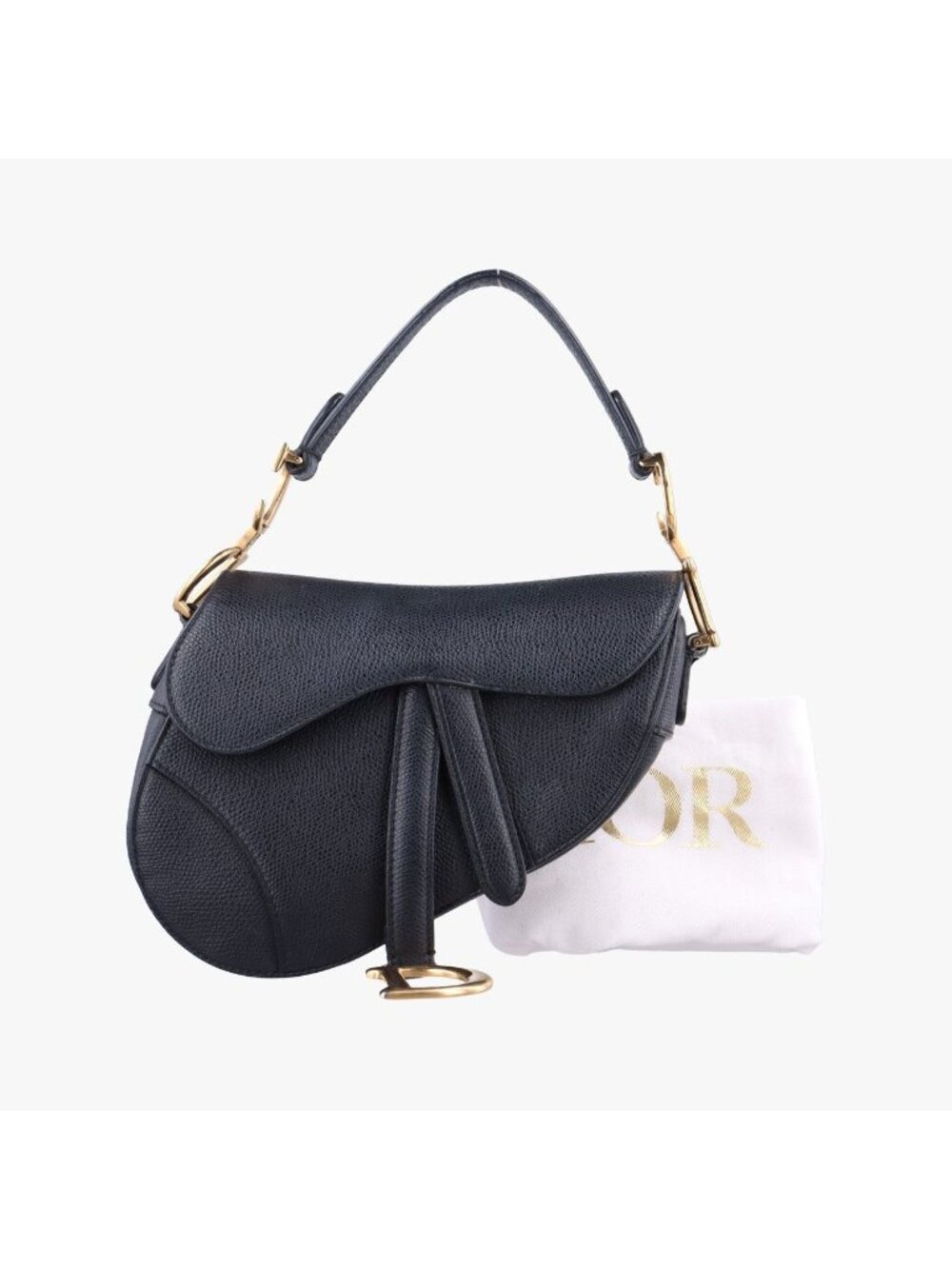 Dior Saddle Black Leather Shoulder Bag